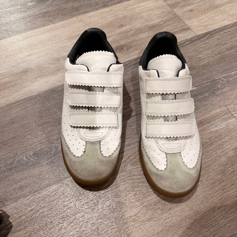 Isabel Marant Beth Black and White Low Top Sneakers Size EU 39 - Picture 2 of 7